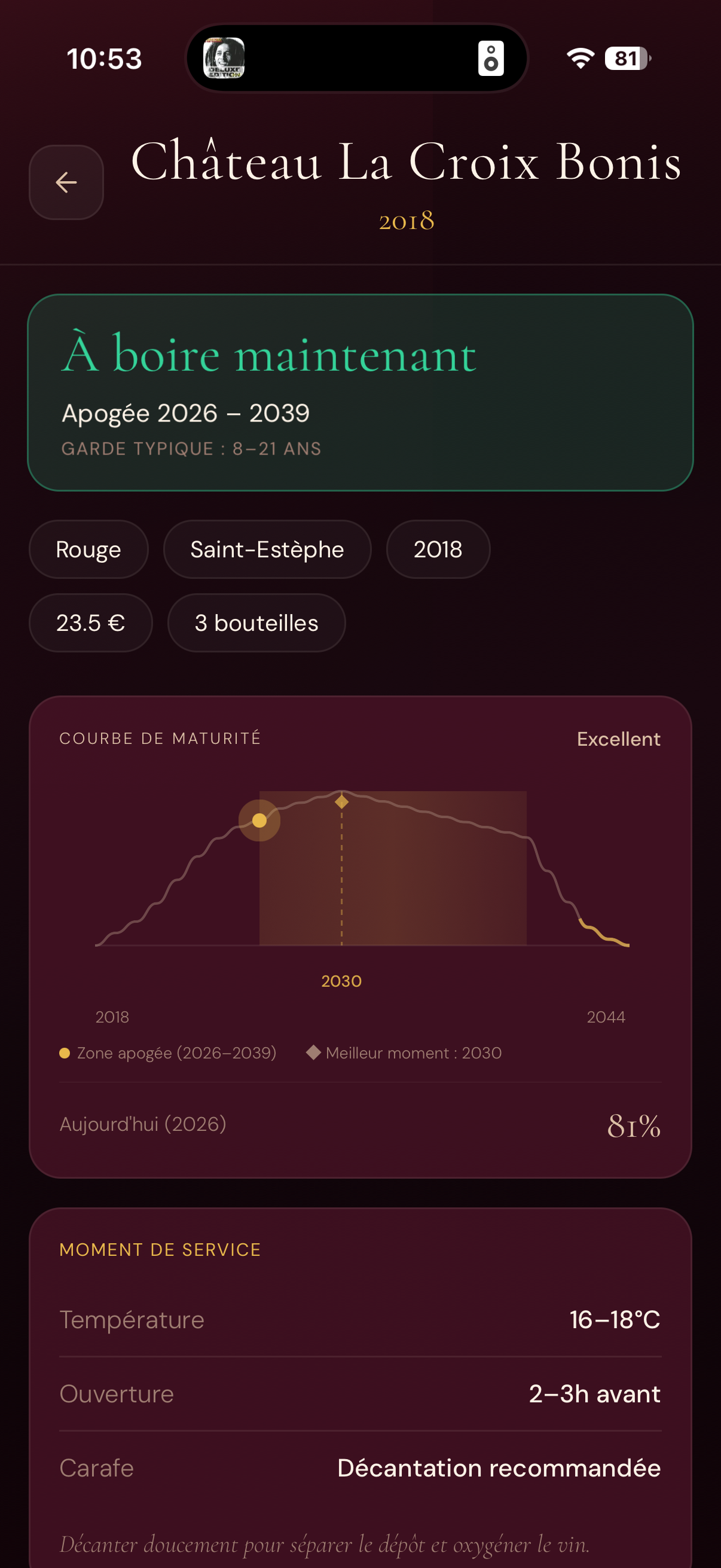 Apogea — Fiche vin